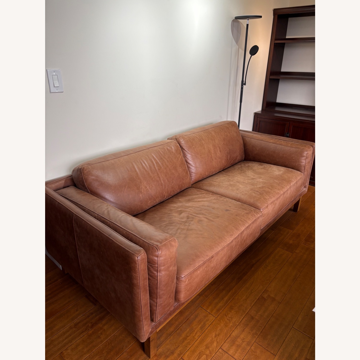  West Elm Dekalb 85” Genuine Leather Sofa  - image-2