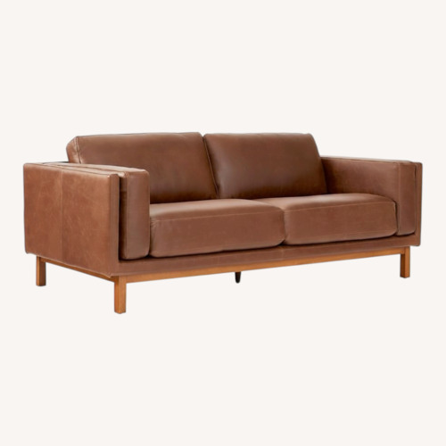 Used  West Elm Dekalb 85” Genuine Leather Sofa  for sale on AptDeco