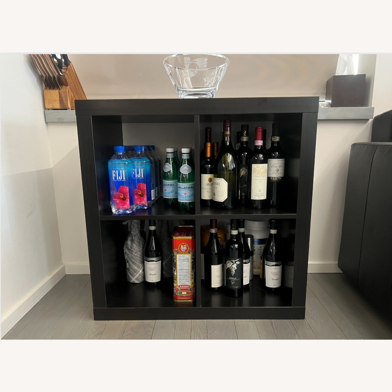 IKEA Kallax Shelves Cube Black-Brown - image-3