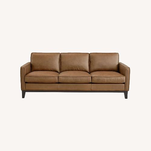 Used Raymour & Flanigan Roscoe Dark Brown Leather Sofa  for sale on AptDeco