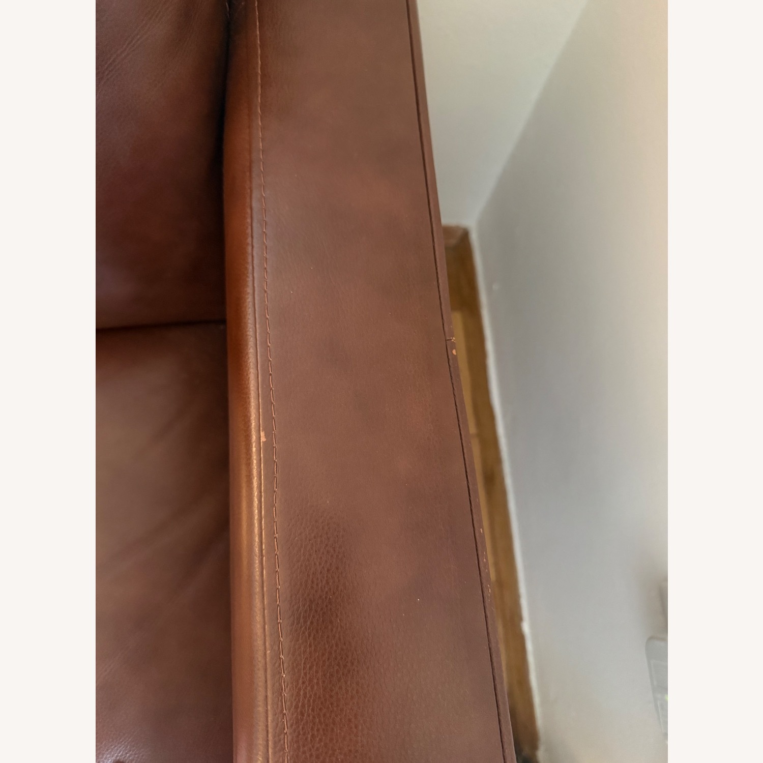 Raymour & Flanigan Roscoe Dark Brown Leather Sofa  - image-8