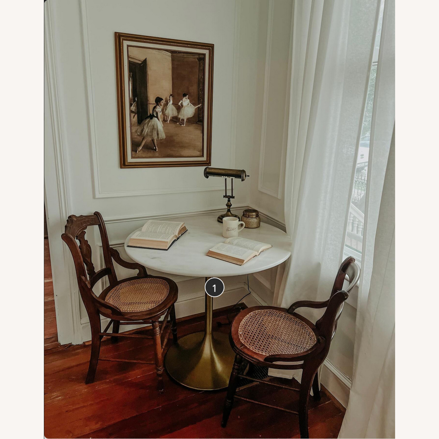 World Market Marble Bistro Table Tulip Style - image-6