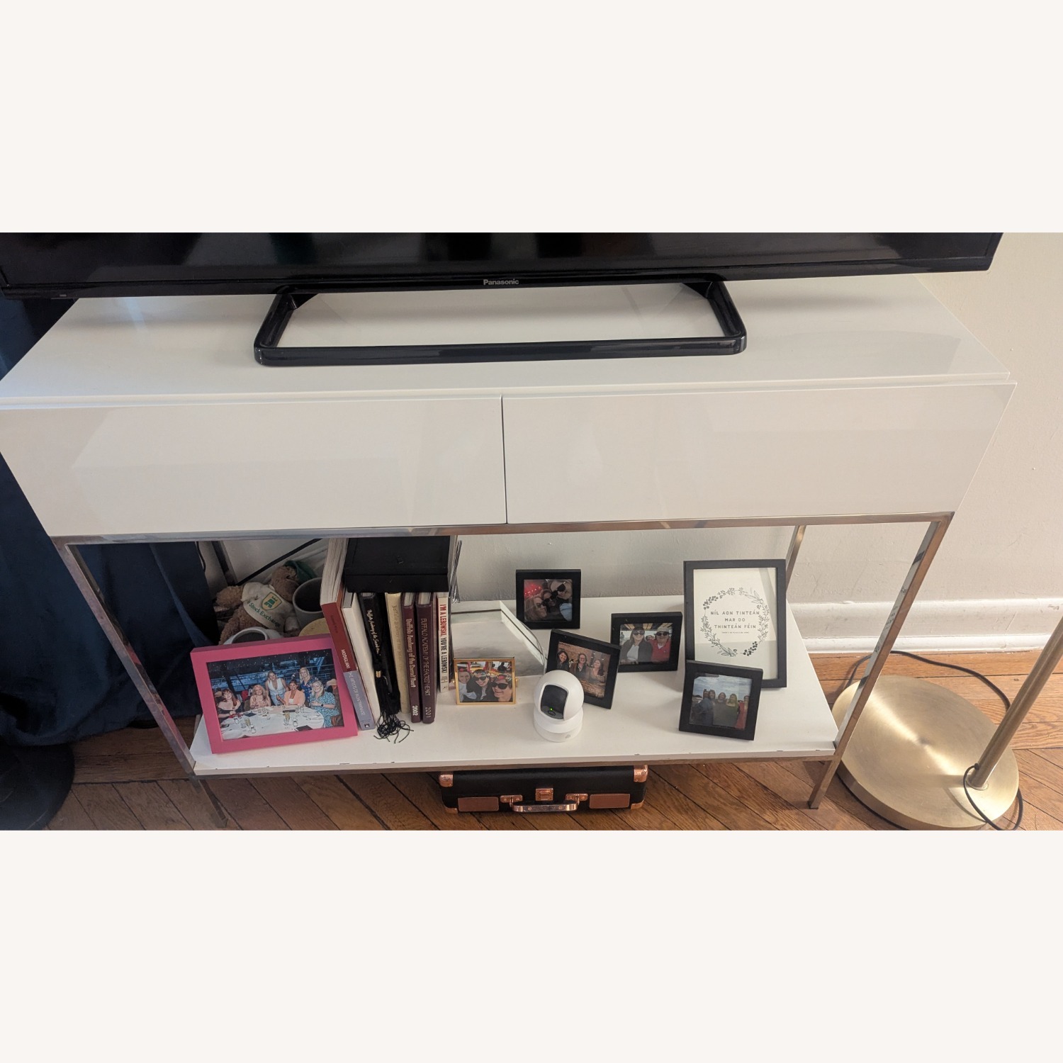 West Elm White Lacquer Sideboard - image-4