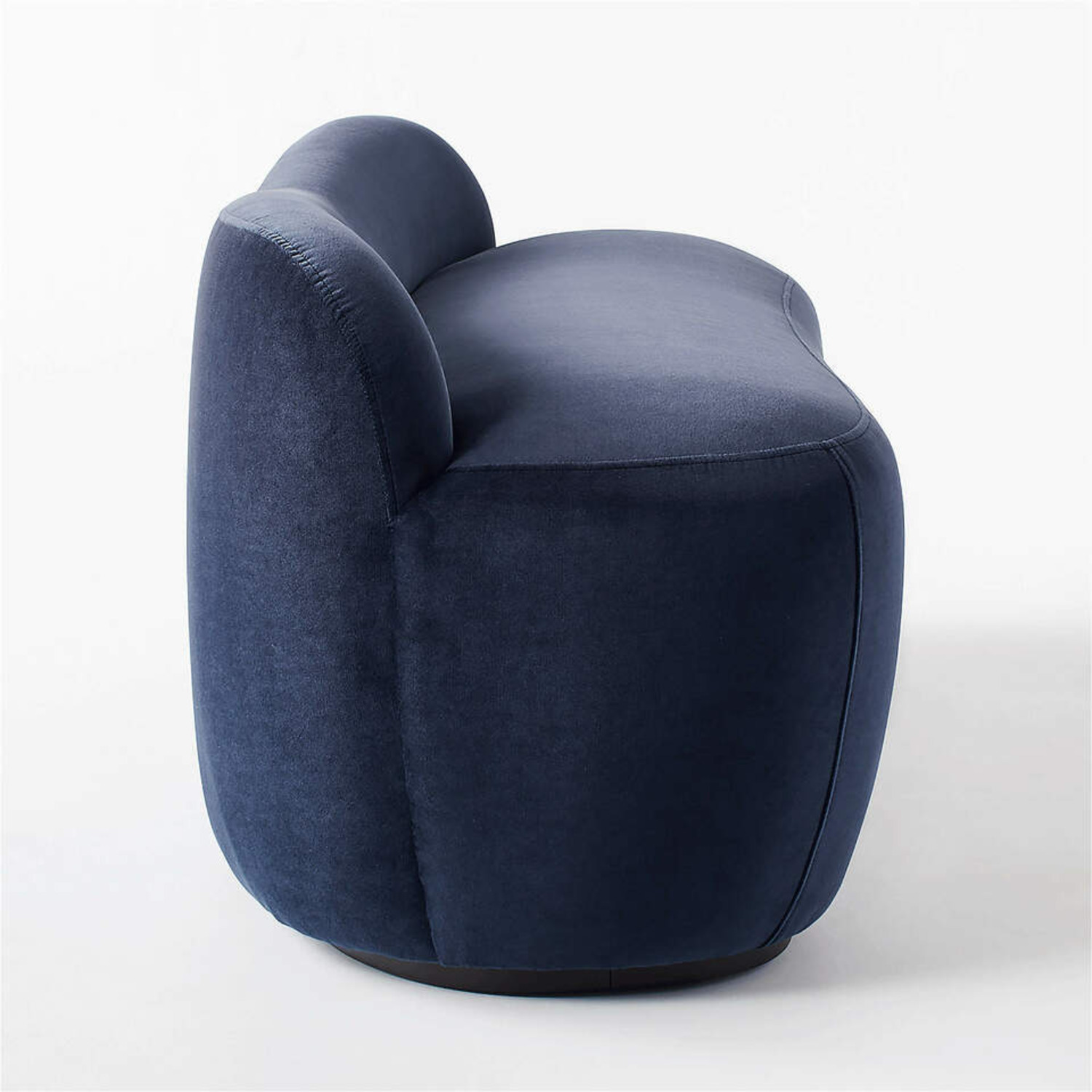 CB2 Orleans Navy Velvet Loveseat - image-3