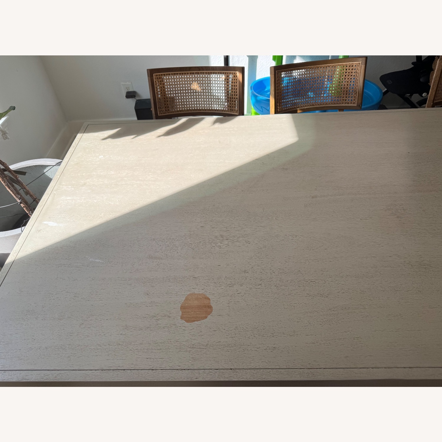 Crate & Barrel Dunewood 92" Whitewashed Dining Table - image-4