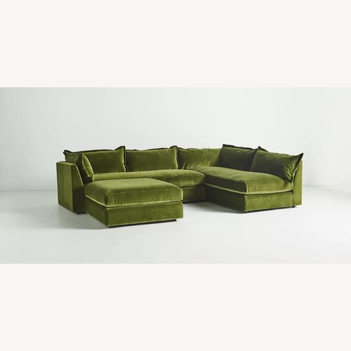 Used Anthropologie Denver Two-Piece Sectional + Ottoman for sale on AptDeco