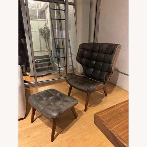 Used Dark Brown Leather Accent Chairs for sale on AptDeco