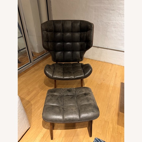 Used Dark Brown Leather Accent Chairs for sale on AptDeco