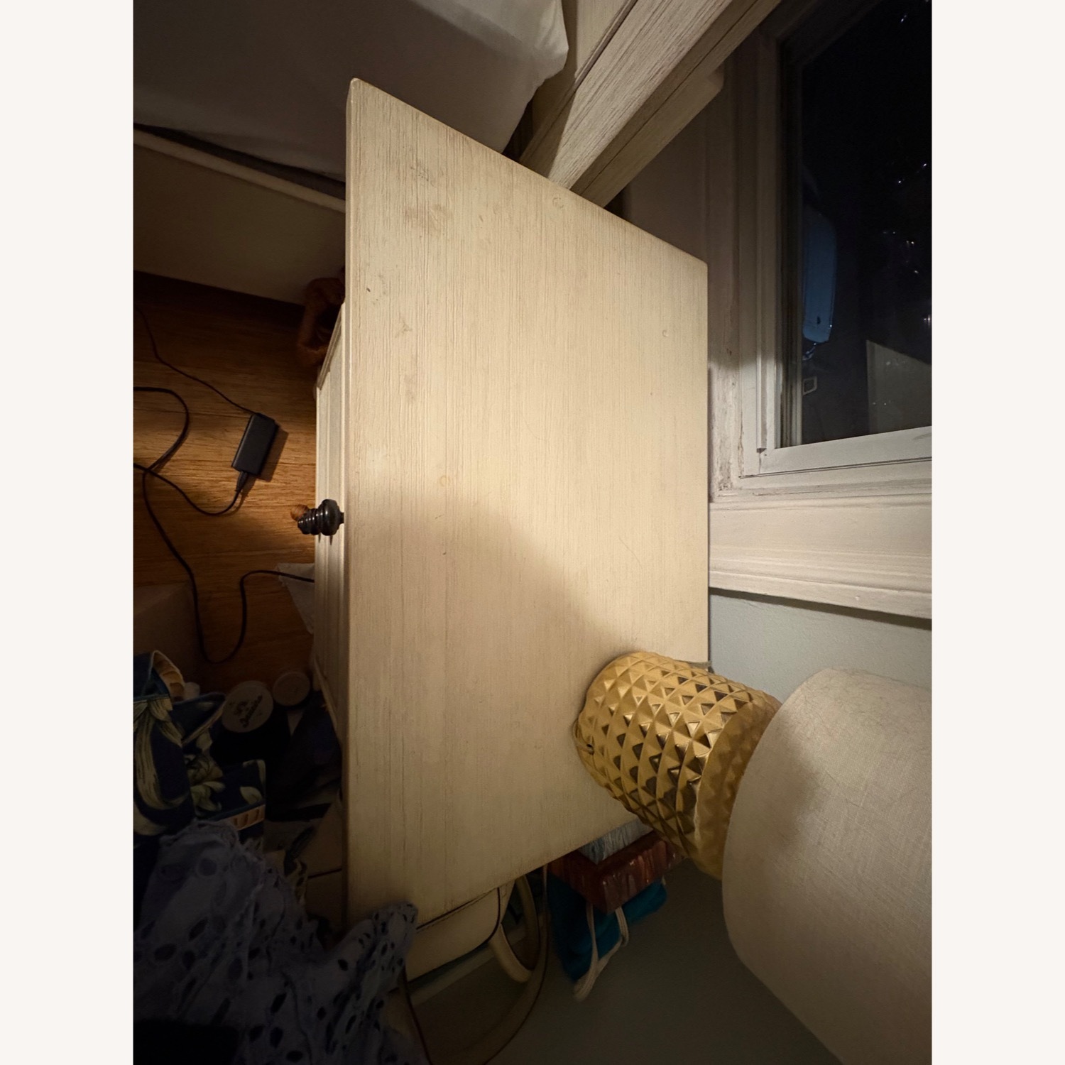 Ashley Furniture White Wood Nightstand - image-1