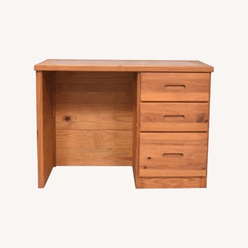 Used Vintage/Antique Light Brown Wood Desk for sale on AptDeco