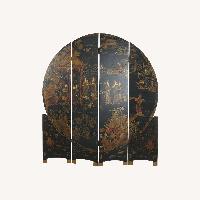 Japanese Chinoiserie Circular Screen c1920