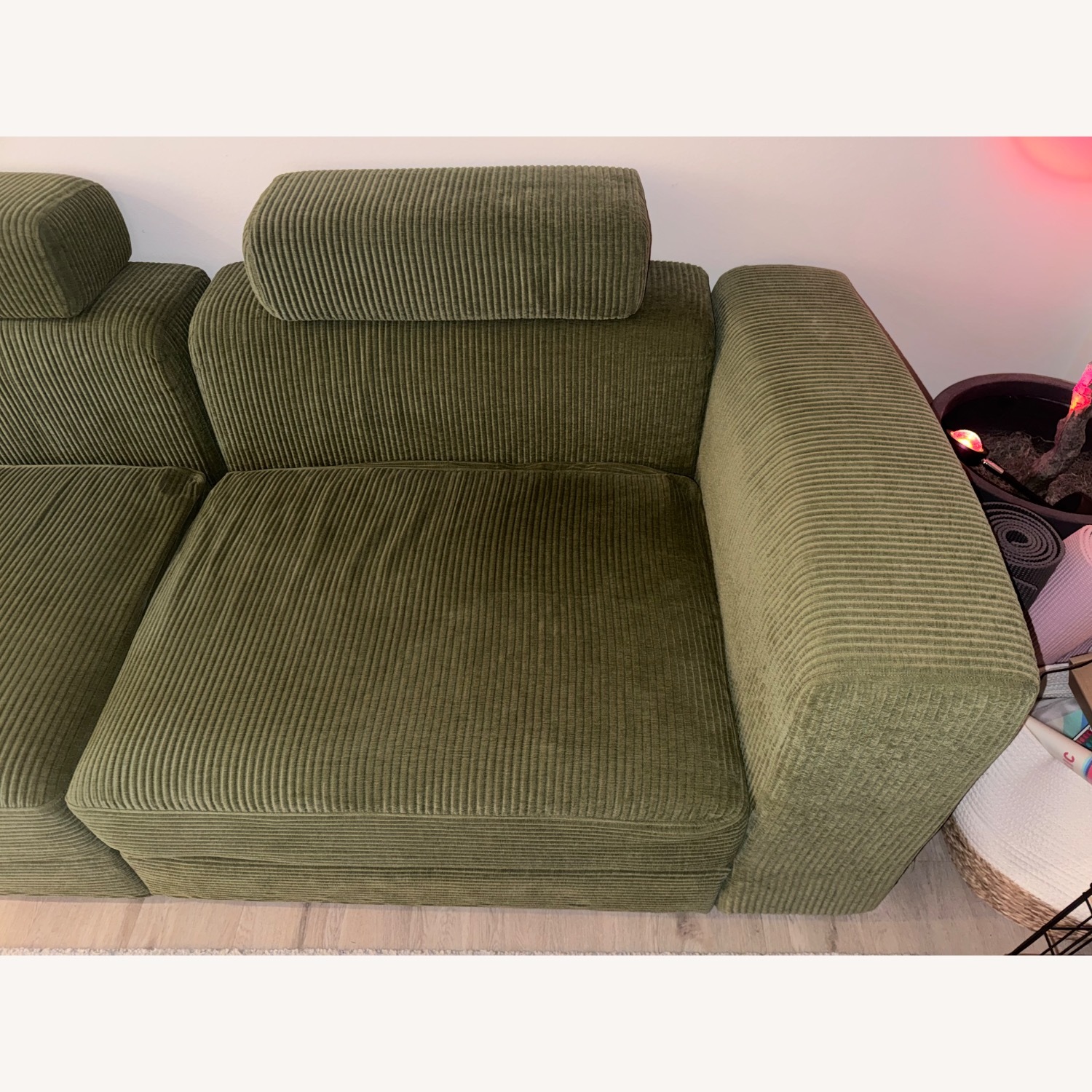 IKEA JÄTTEBO Sectional 3-Seat Green wt Storage - image-5