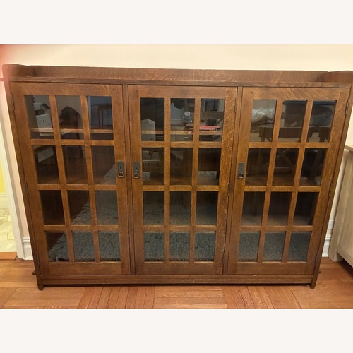 Used Vintage/Antique Dark Brown Wood Bookcase for sale on AptDeco