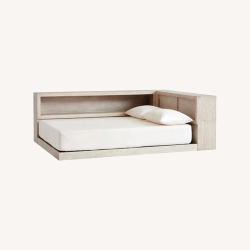 Used Pottery Barn Teen Costa Weathered White Wood Full Bed for sale on AptDeco