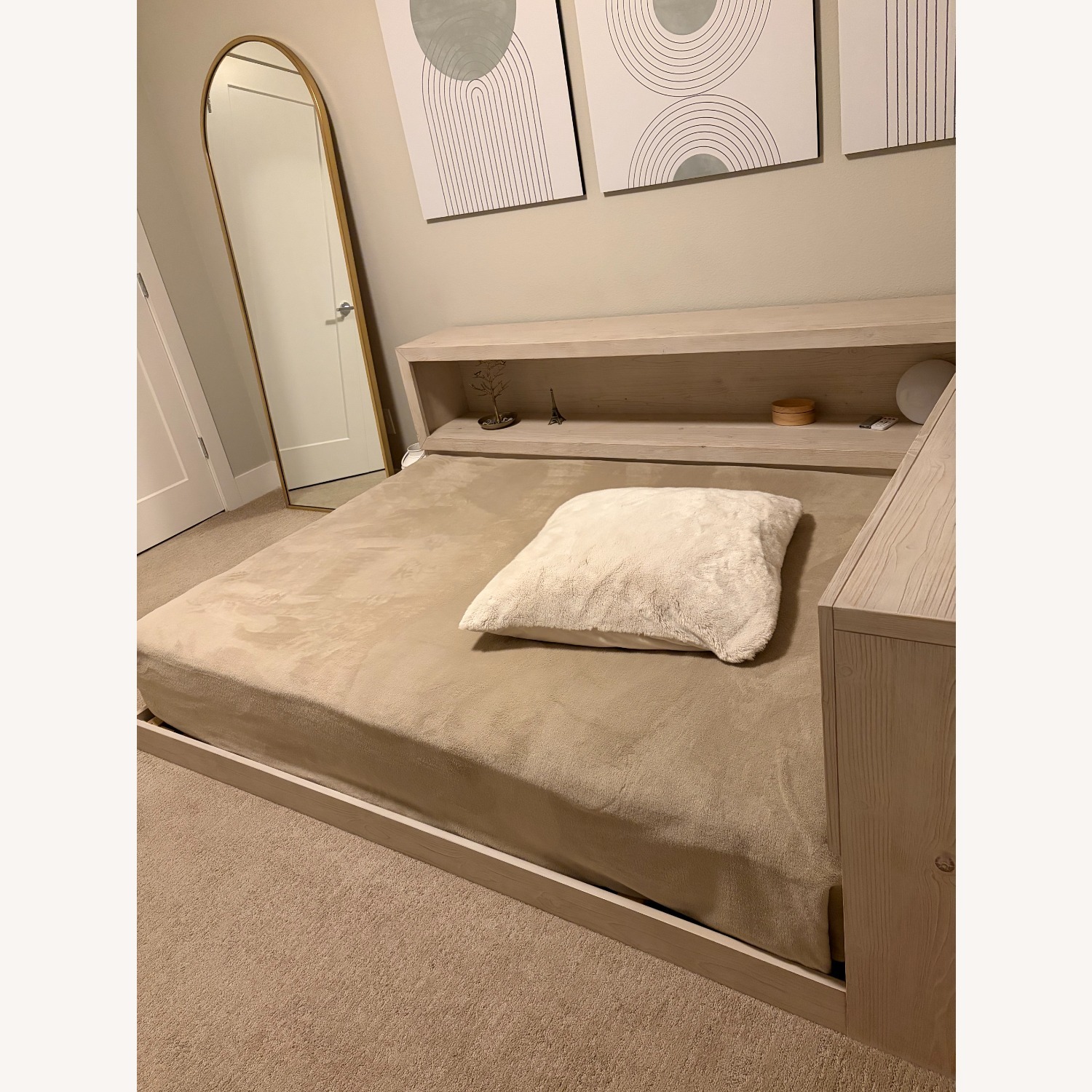 Pottery Barn Teen Costa Weathered White Wood Full Bed - image-3