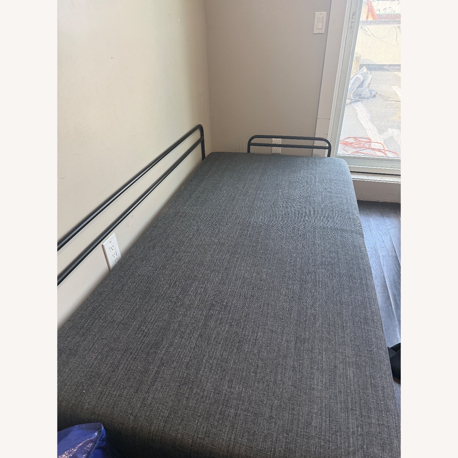 AllModern 81" Convertible Sofa Dark Grey - image-2