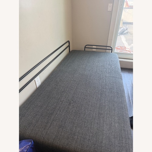 Used AllModern 81" Convertible Sofa Dark Grey for sale on AptDeco