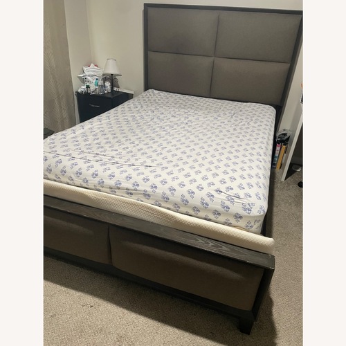 Used CrownMark Furniture Dark Brown Queen Bed for sale on AptDeco
