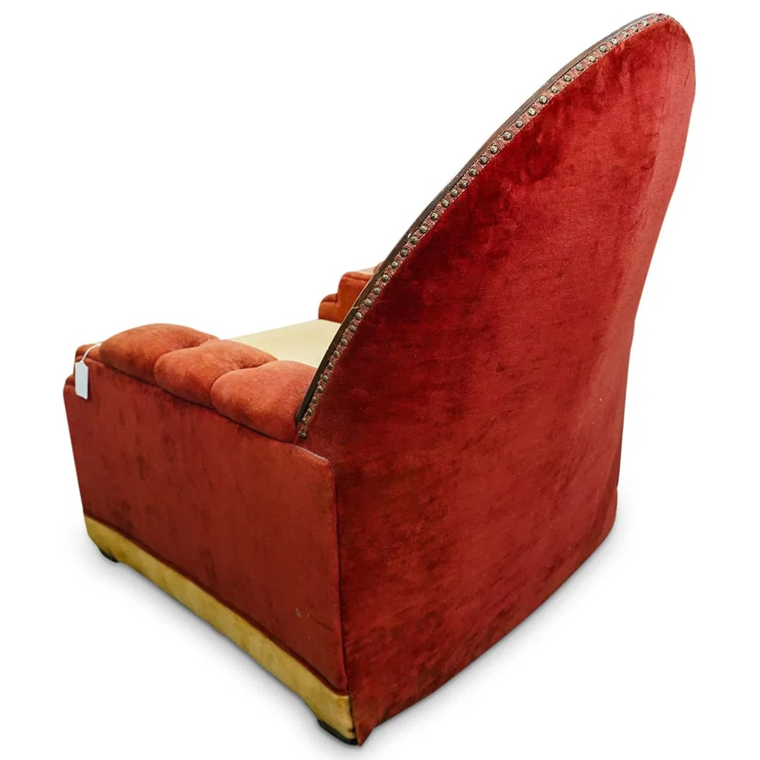 Art Deco Bakelite Inlaid & Velvet Gothic Armchair - image-2