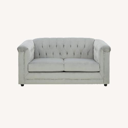 Used Ashley Furniture Light Gray Josanna Loveseat  for sale on AptDeco
