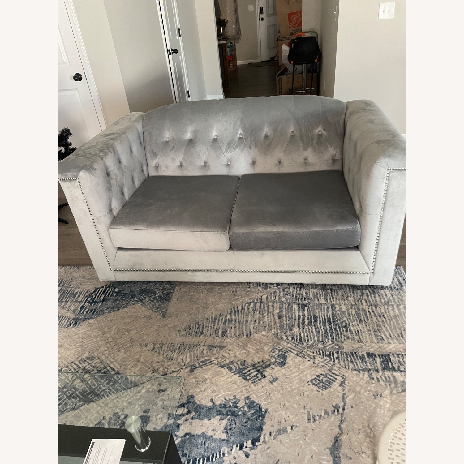 Ashley Furniture Light Gray Josanna Loveseat  - image-4