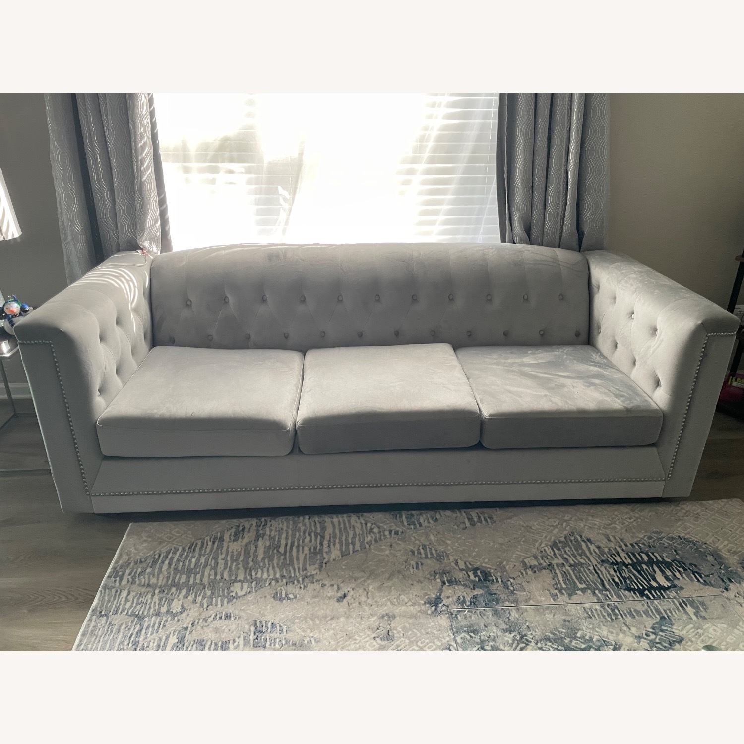 Ashley Furniture Light Gray Polyurethane Sofa - image-1