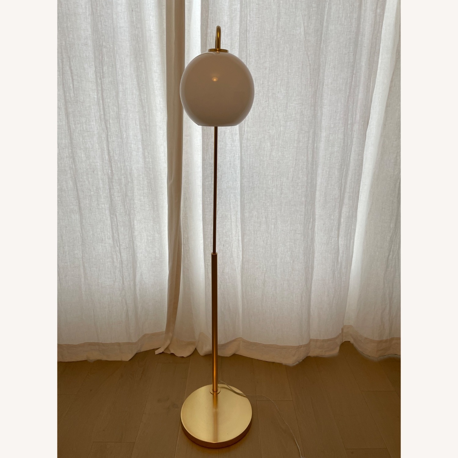 West Elm Gold Metal Floor Lamp - image-2