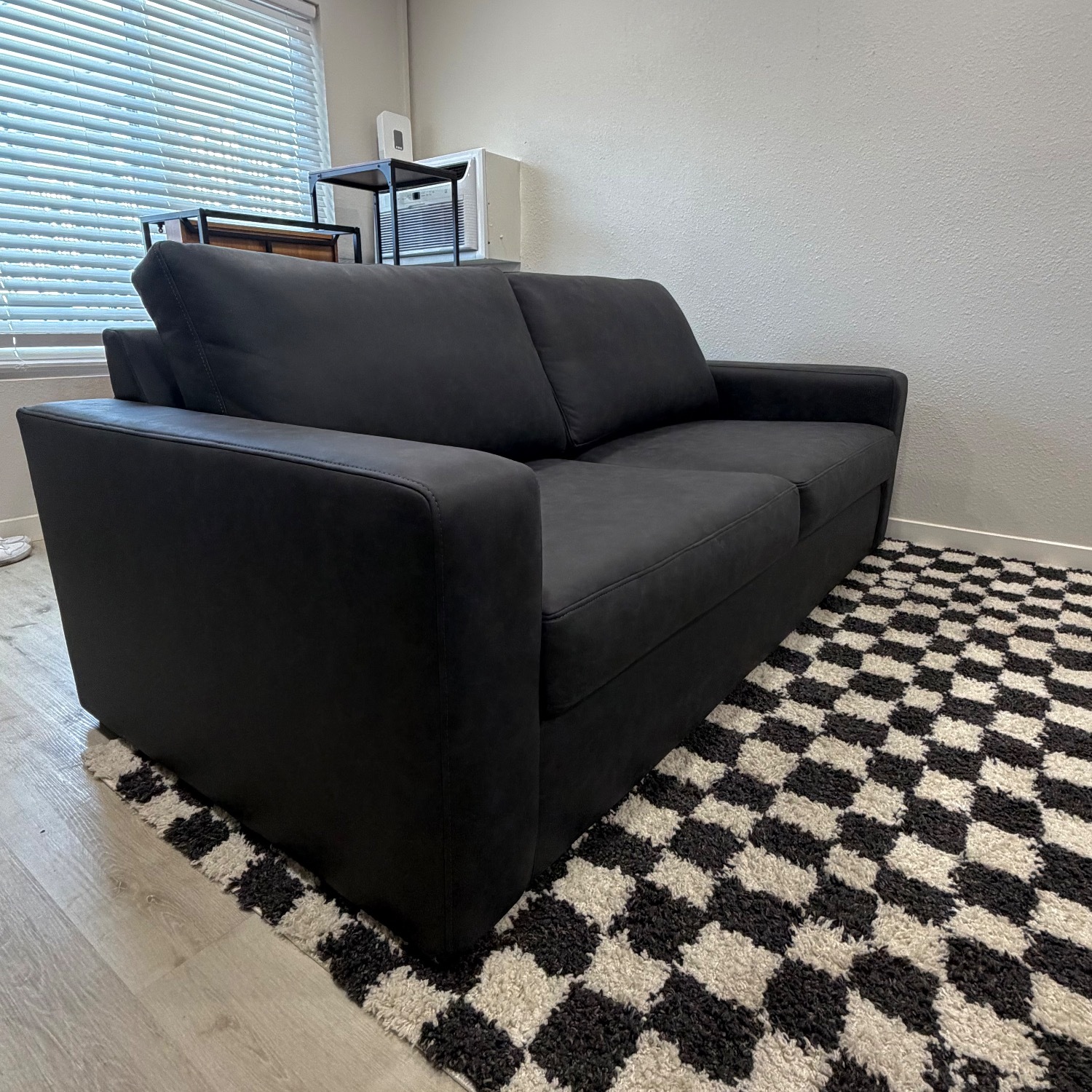 Living Spaces Dark Gray 2 Seater Sofa - image-2