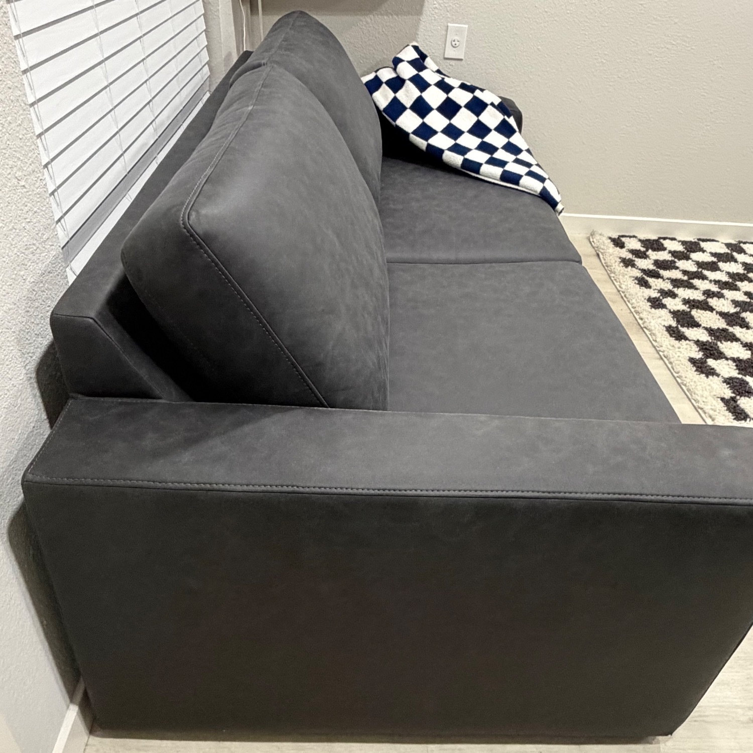 Living Spaces Dark Gray 2 Seater Sofa - image-4