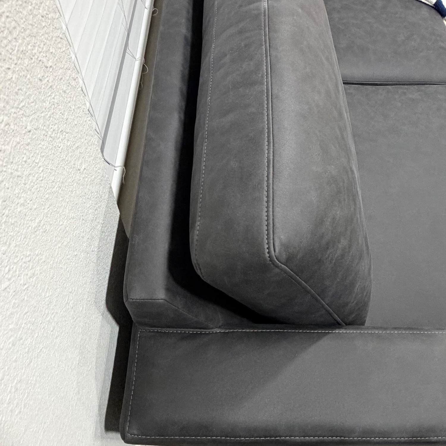 Living Spaces Dark Gray 2 Seater Sofa - image-3