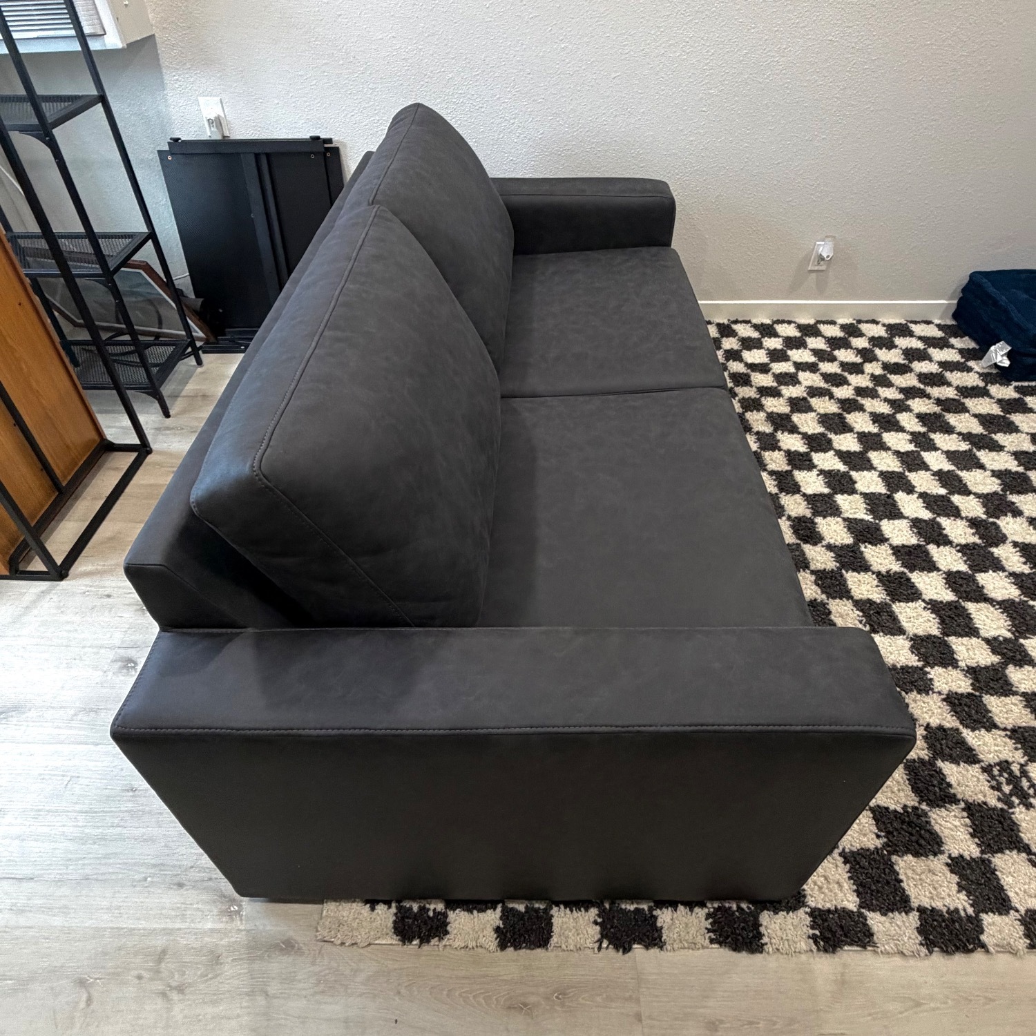 Living Spaces Dark Gray 2 Seater Sofa - image-6