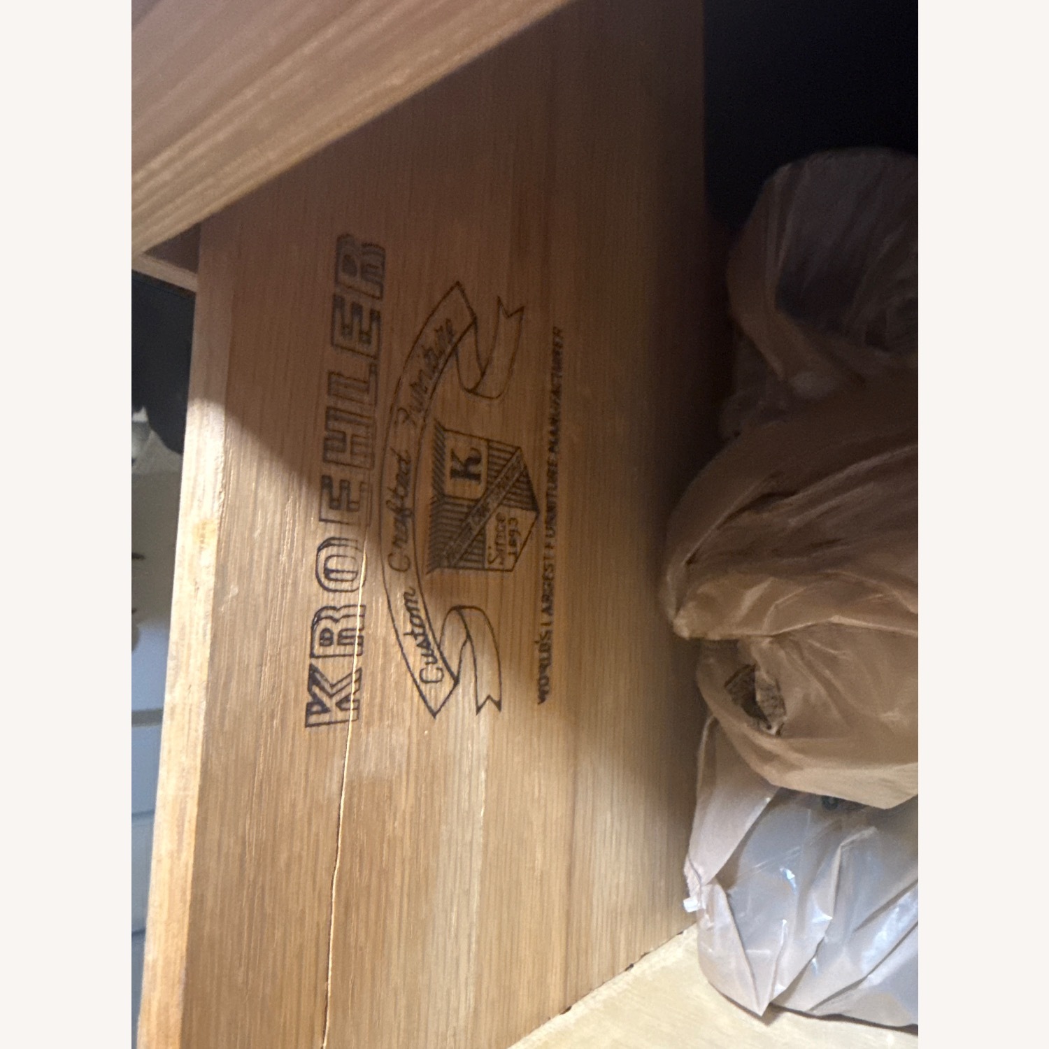 Vintage/Antique Mcm Natural Wood Dresser - image-3