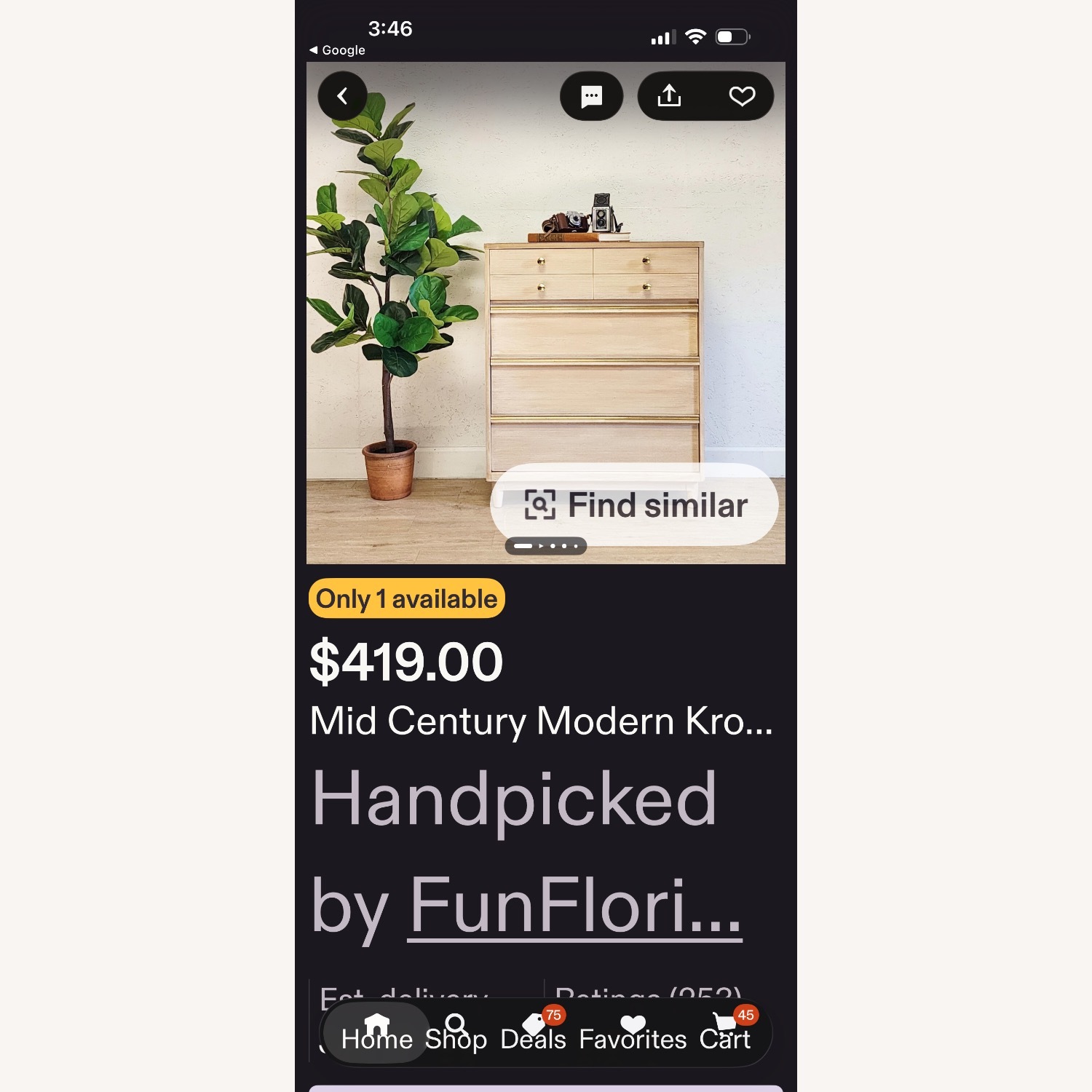 Vintage/Antique Mcm Natural Wood Dresser - image-4