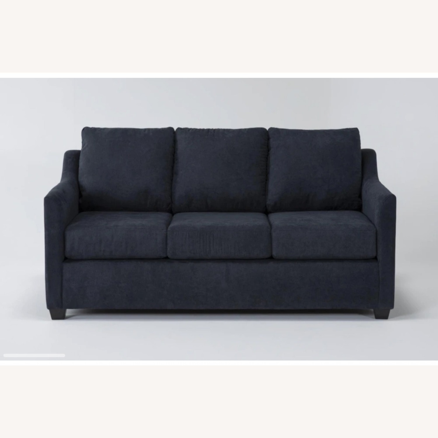 Living Spaces Blue Fabric Sleeper Sofa - image-3