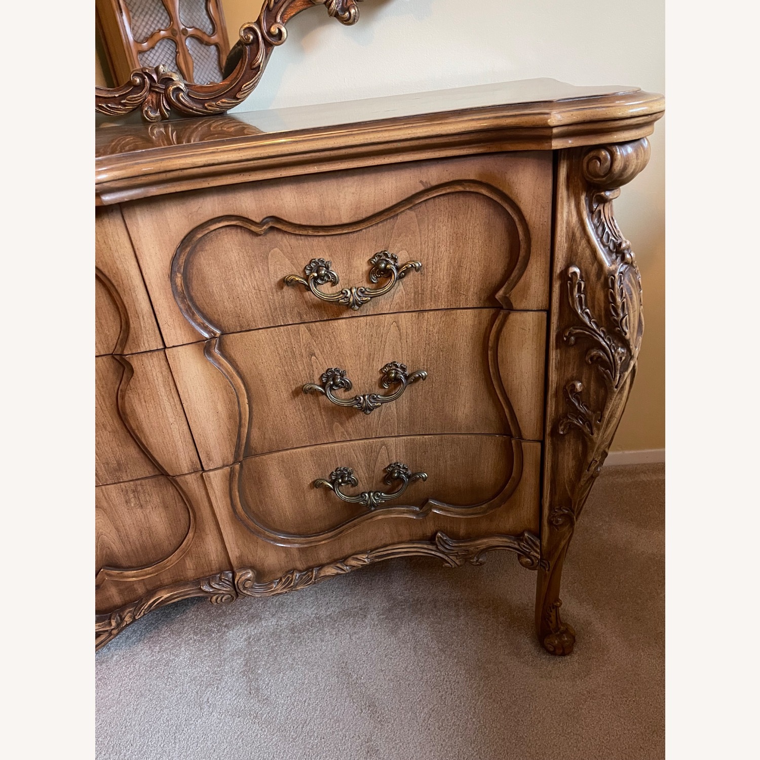 Vintage/Antique French Provincial Wood Dresser - image-6