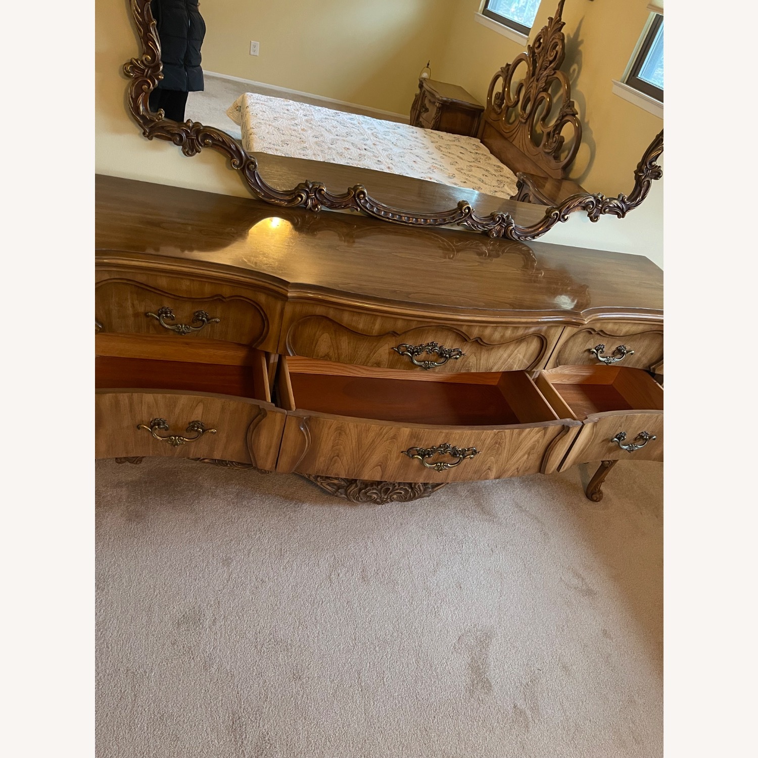 Vintage/Antique French Provincial Wood Dresser - image-10