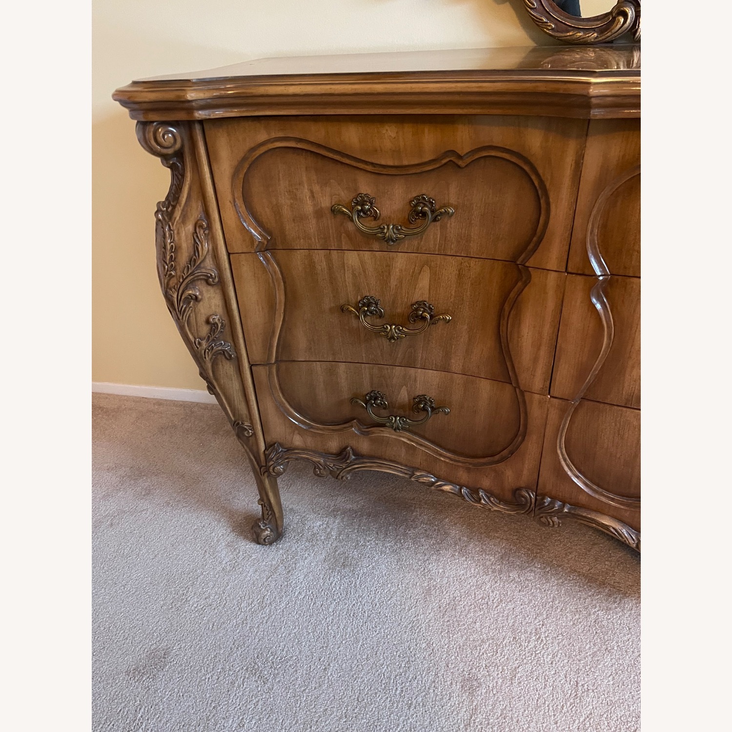 Vintage/Antique French Provincial Wood Dresser - image-5