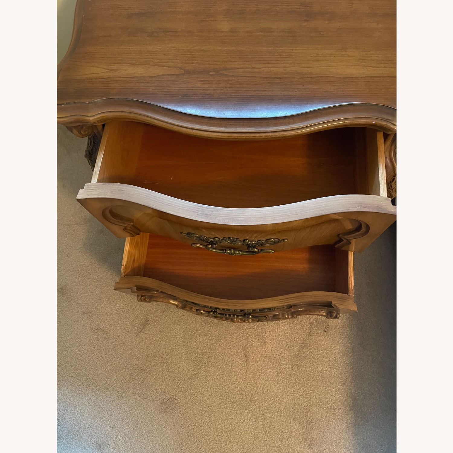 Vintage/Antique French Provincial Wood Nightstands - image-3