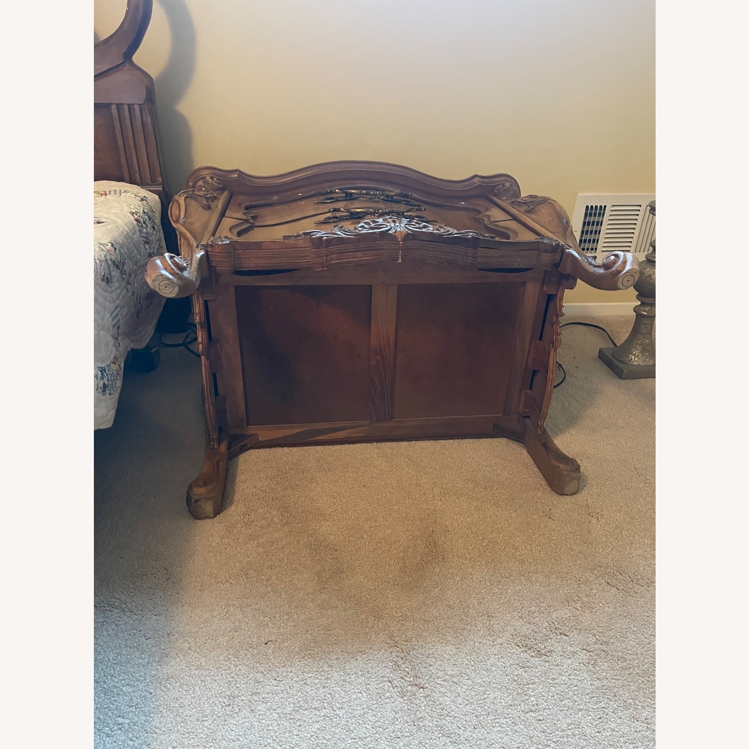 Vintage/Antique French Provincial Wood Nightstands - image-7