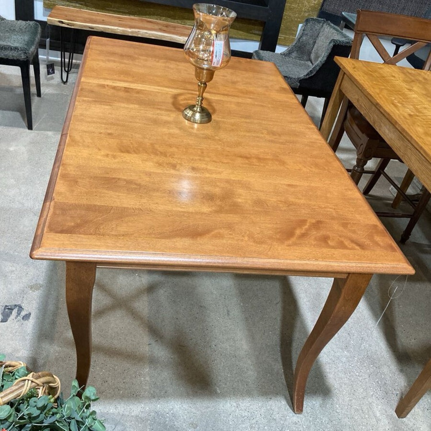 Solid Wood Cabriole Leg Dining Table - image-2