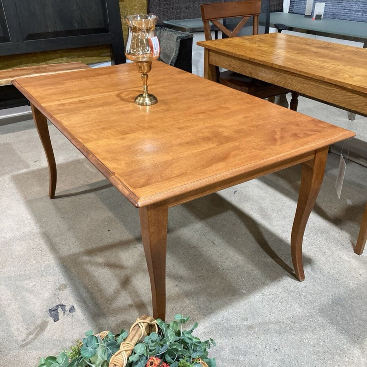 Solid Wood Cabriole Leg Dining Table - image-1