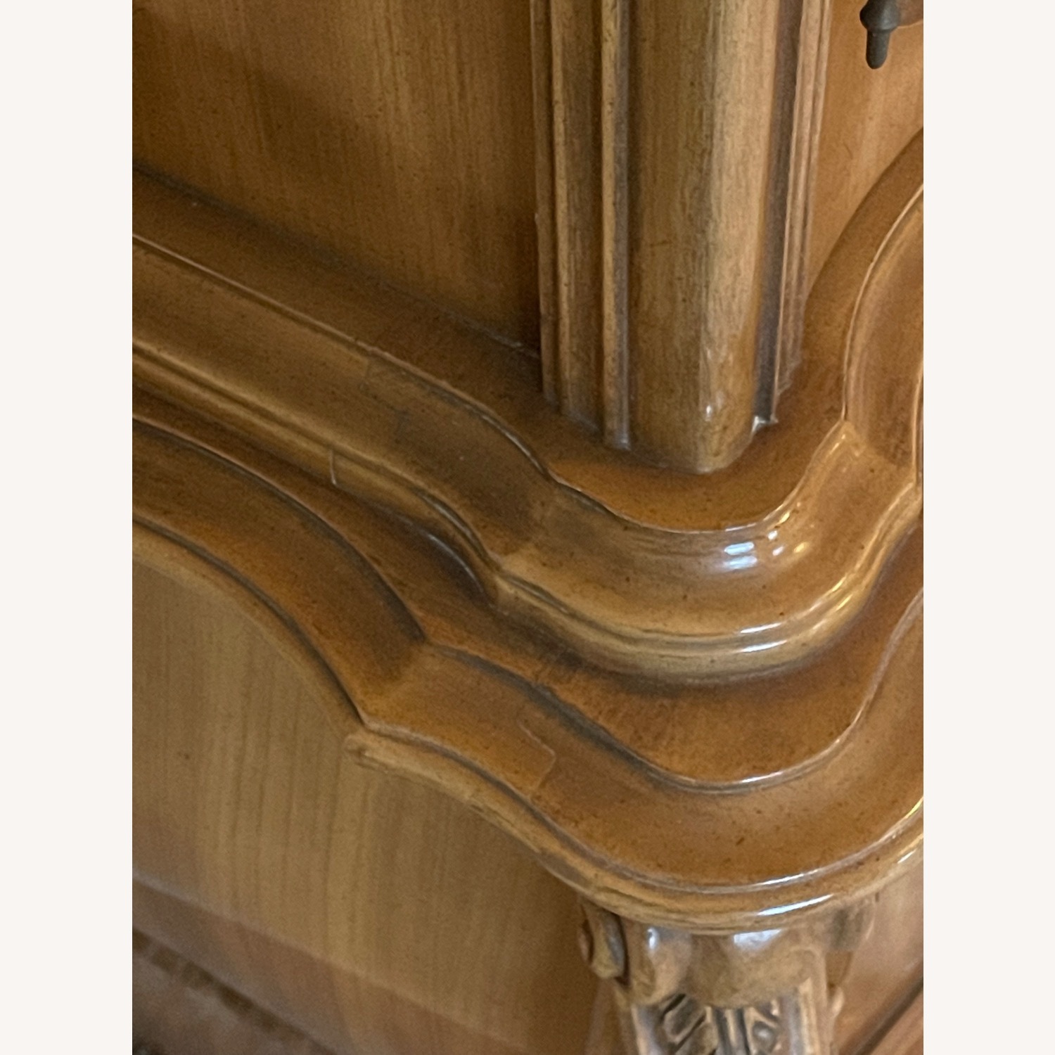 Vintage/Antique French Provincial Wood Armoire - image-13