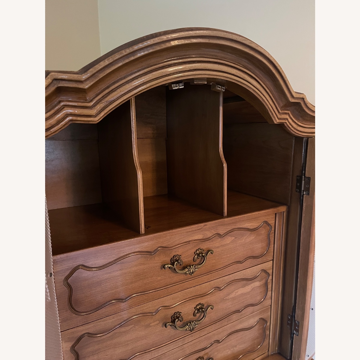 Vintage/Antique French Provincial Wood Armoire - image-18