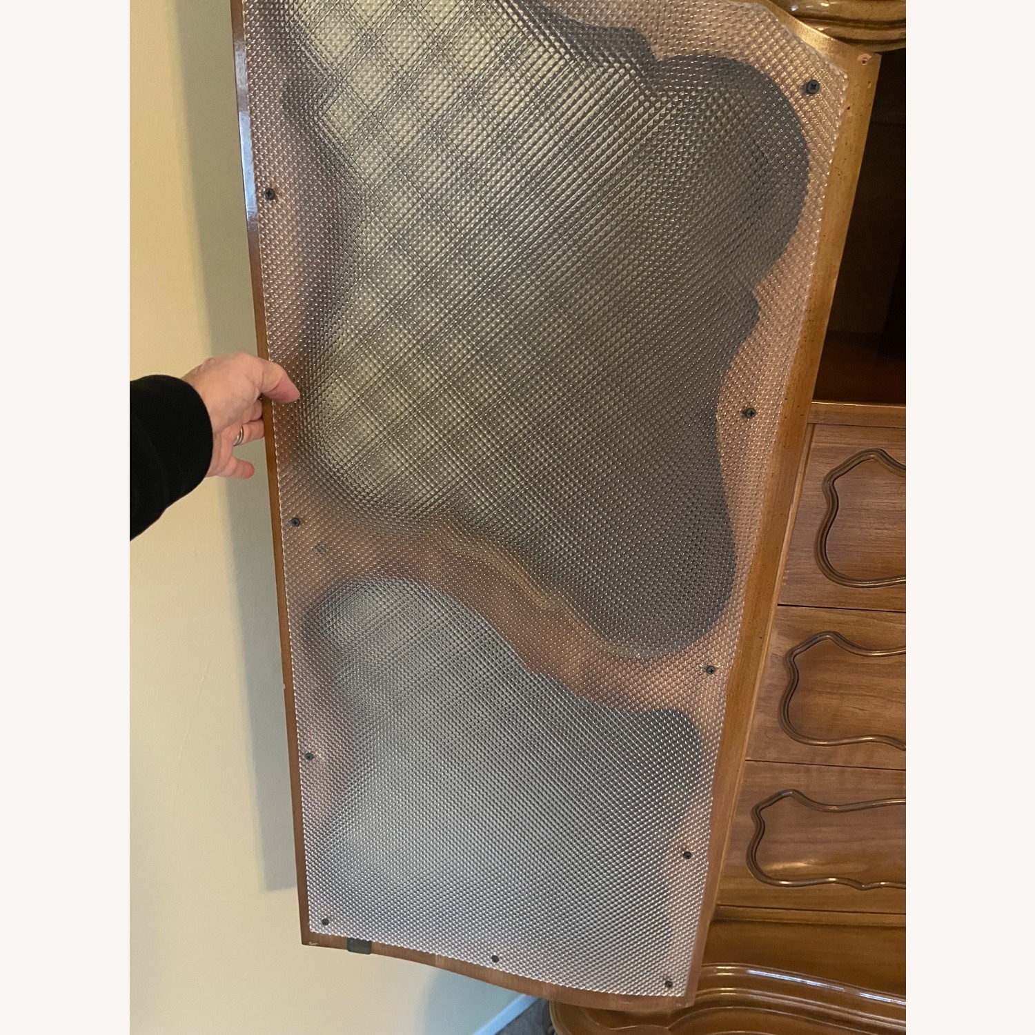 Vintage/Antique French Provincial Wood Armoire - image-16