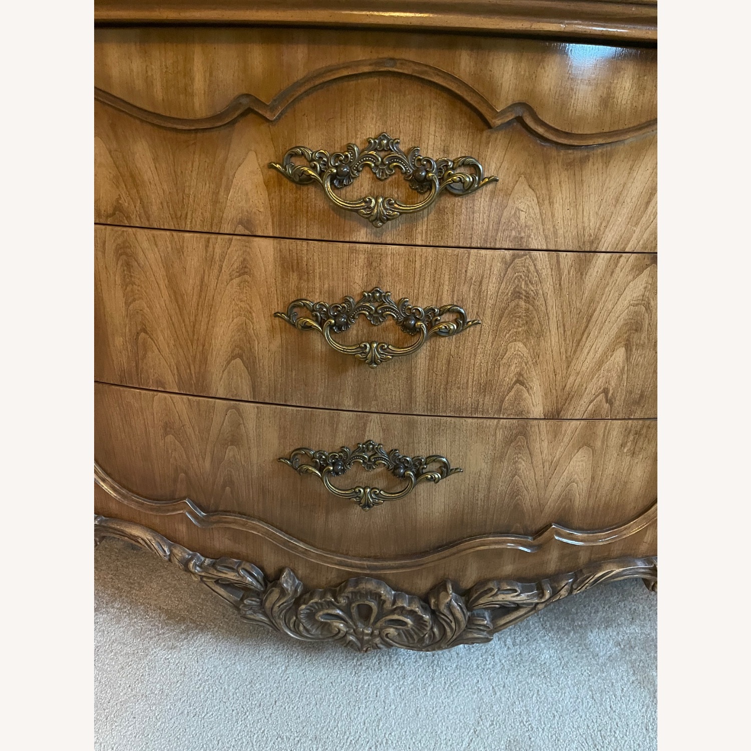 Vintage/Antique French Provincial Wood Armoire - image-14