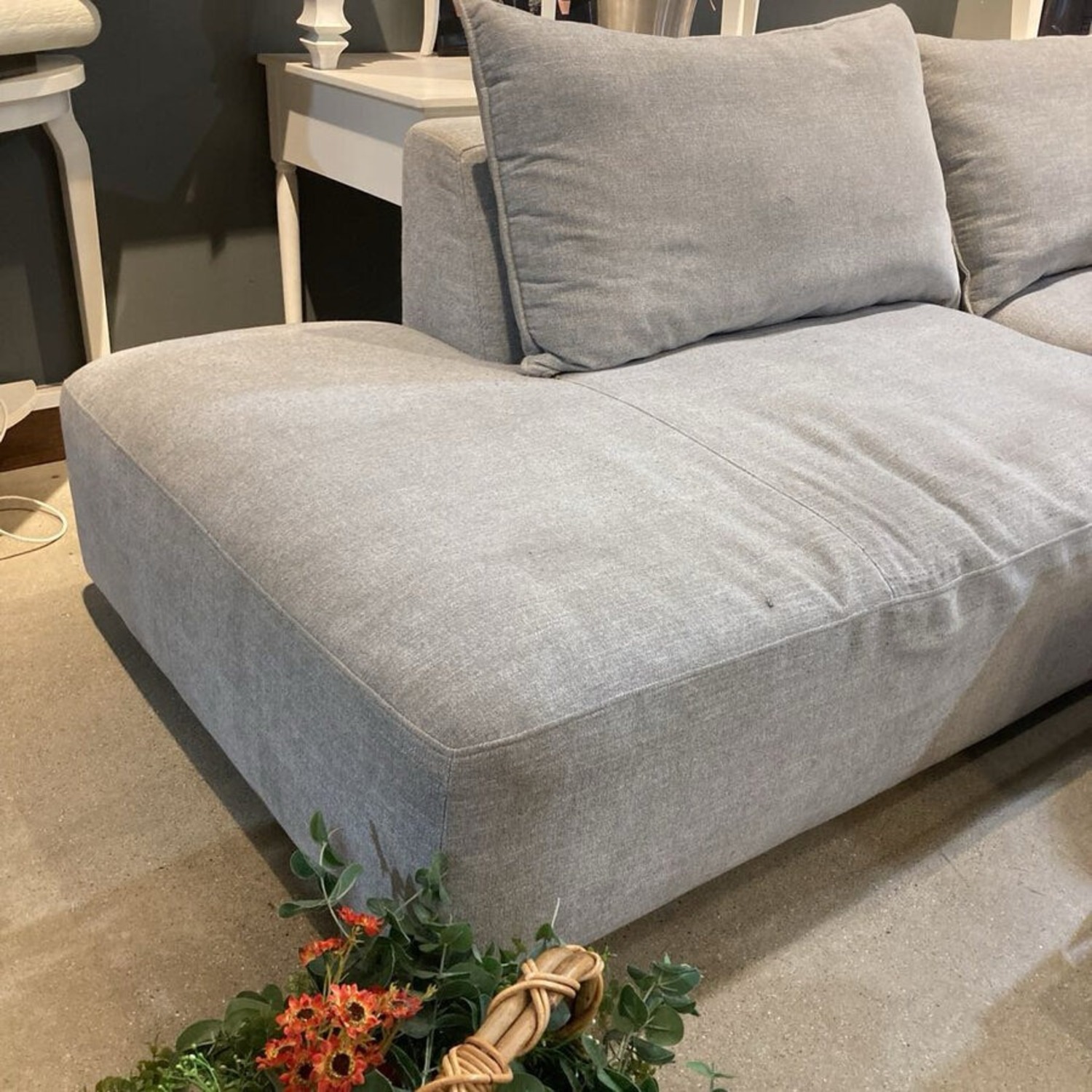 Jason Furniture L-Shape Fabric Sectional Gray - image-2