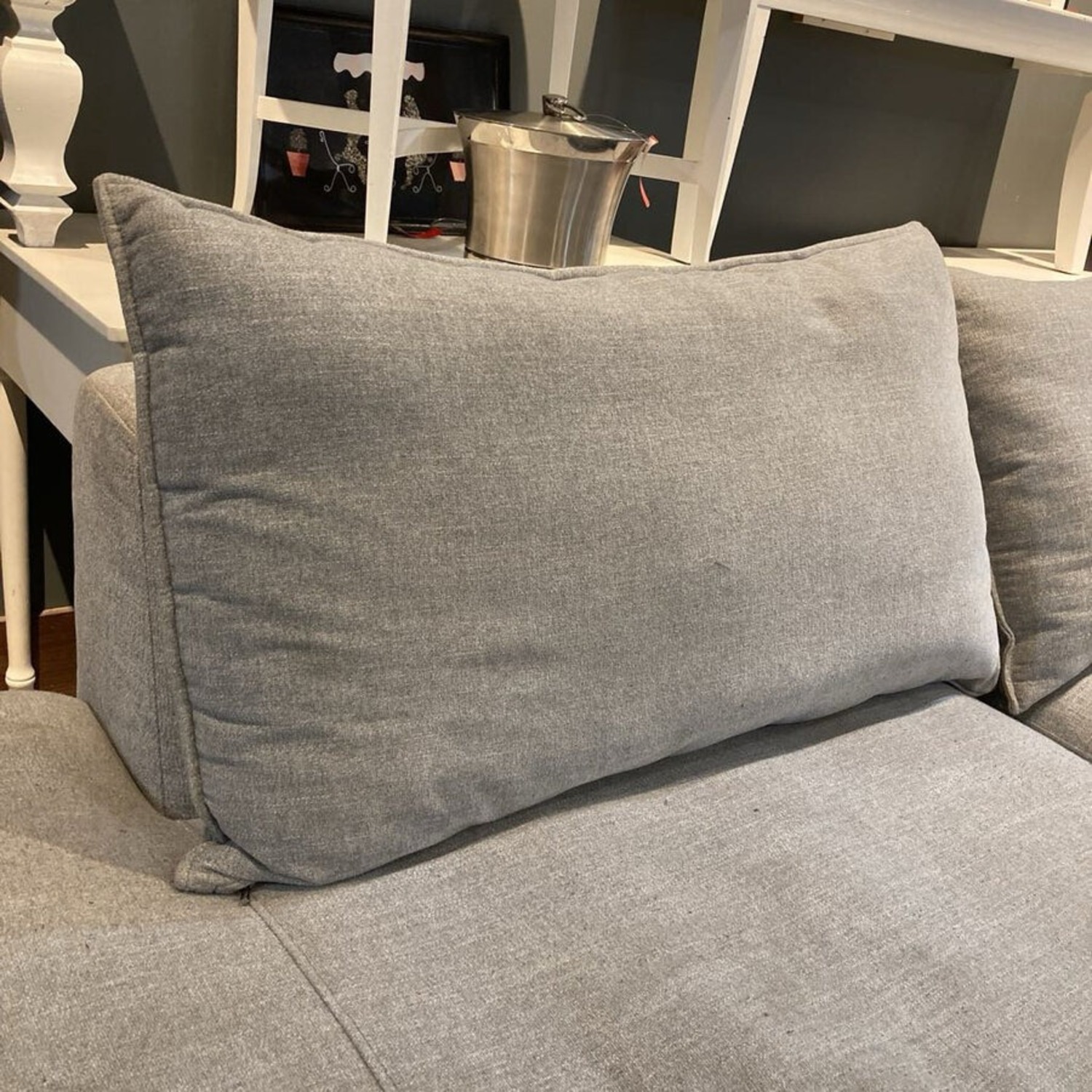 Jason Furniture L-Shape Fabric Sectional Gray - image-3