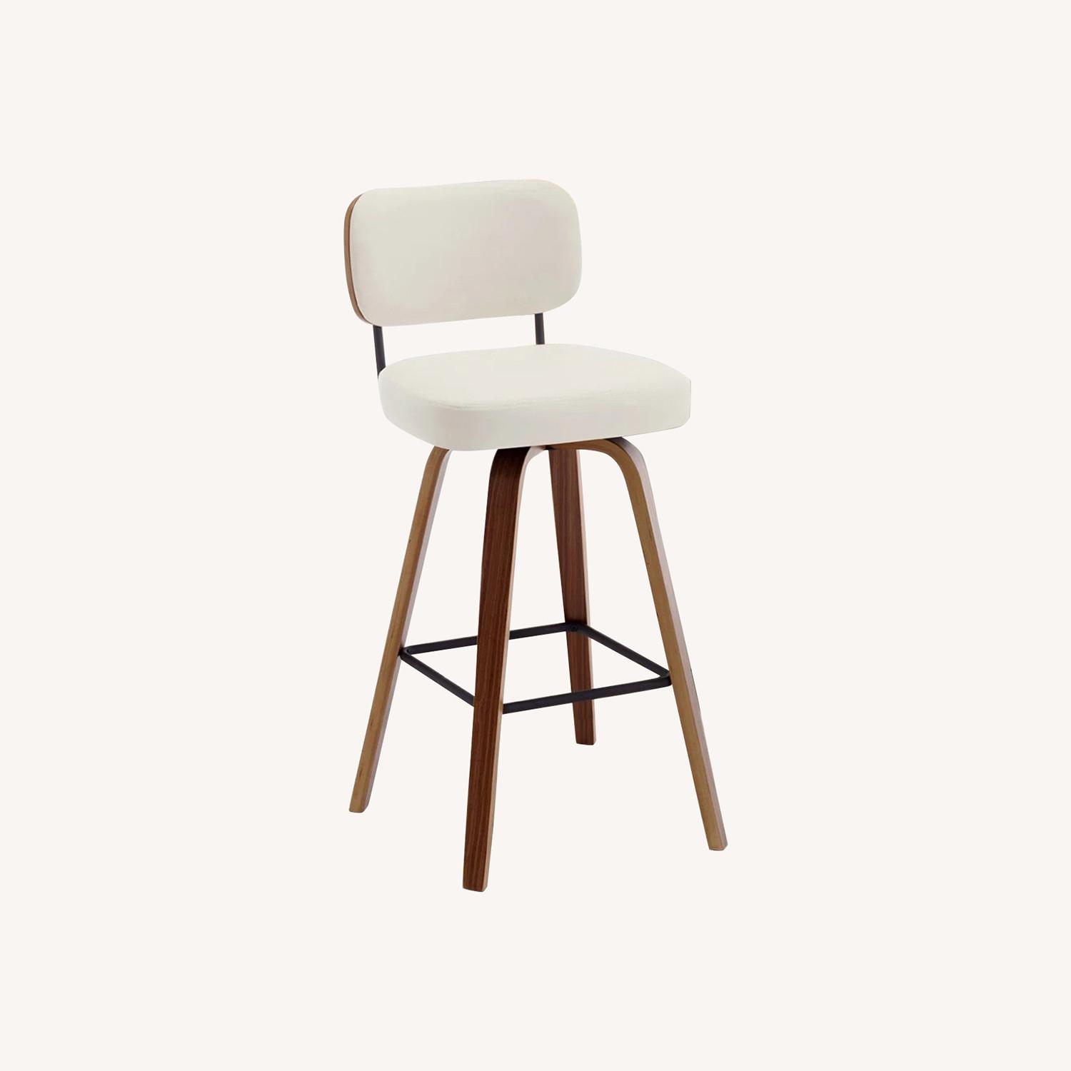 Wayfair Corrigan Studios White Leather Stools - image-0