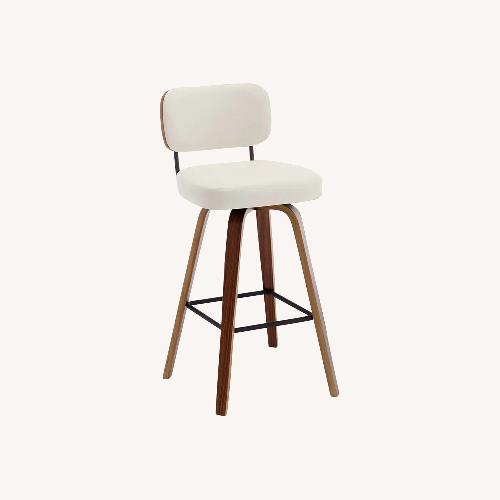 Used Wayfair Corrigan Studios White Leather Stools for sale on AptDeco