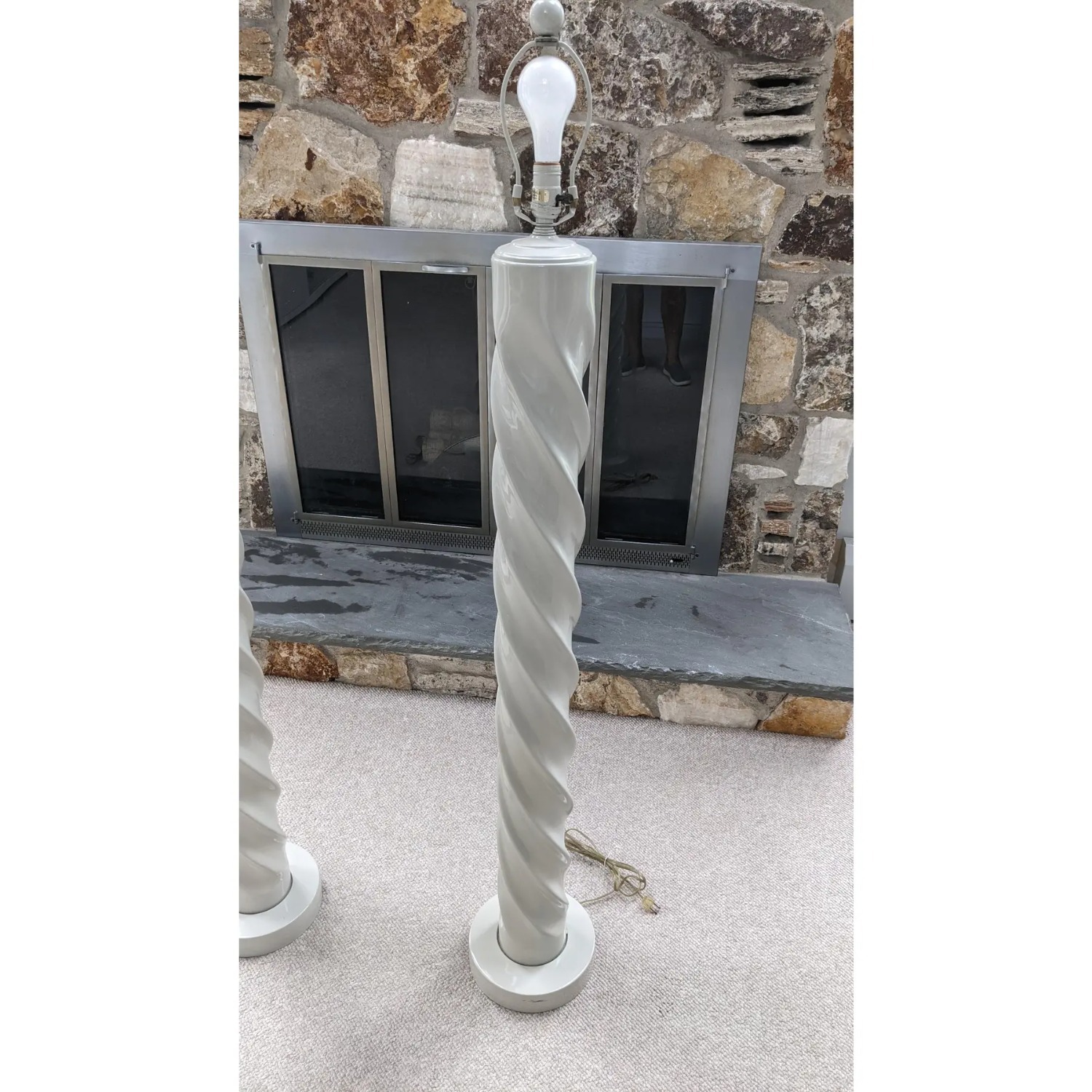 Light Gray Floor Lamp - image-4